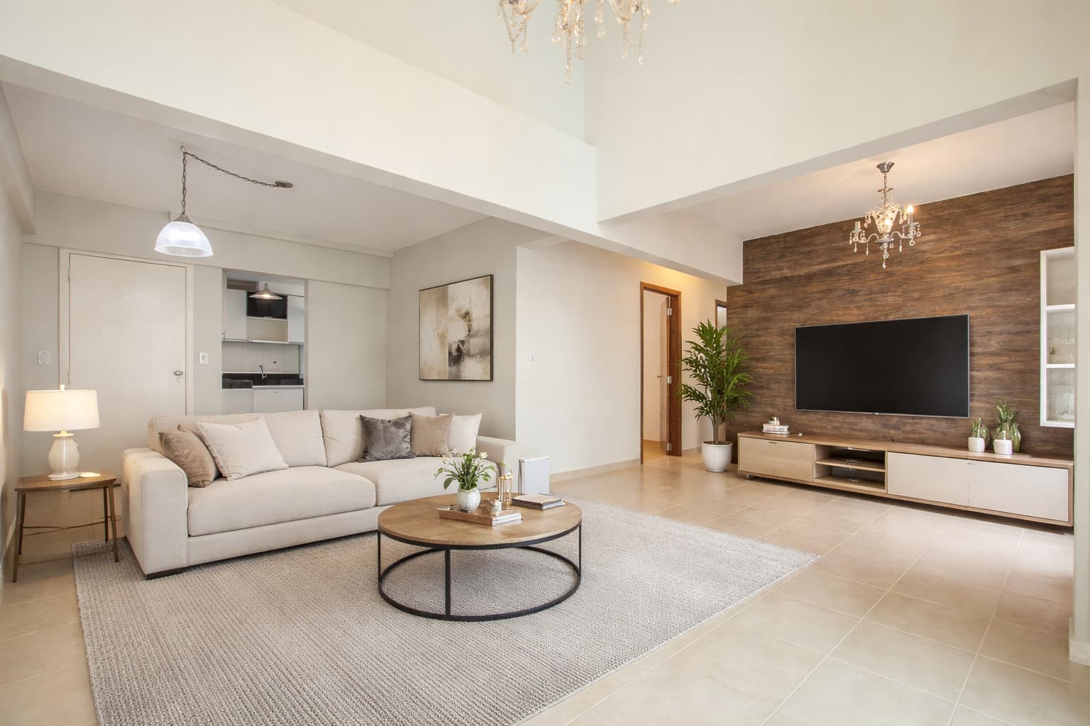 Ambiente decorado com Home Staging IA